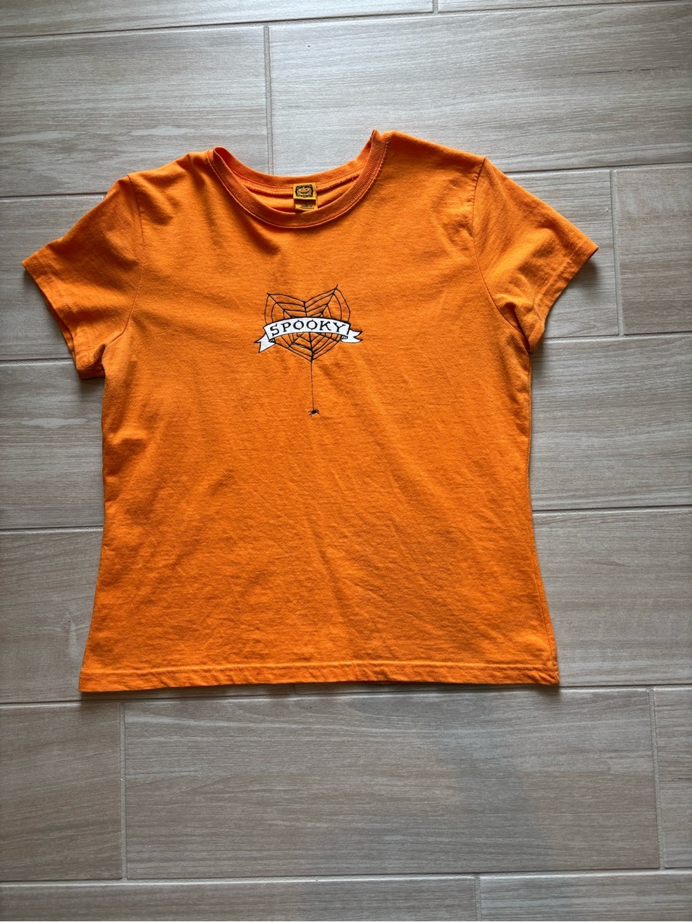 Orange 'Spooky' Halloween Graphic Tee